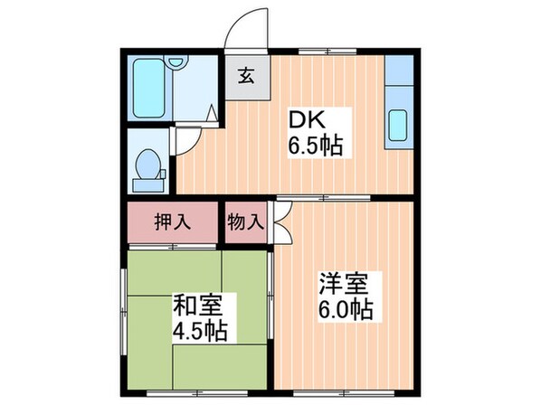 森元コーポA棟の物件間取画像